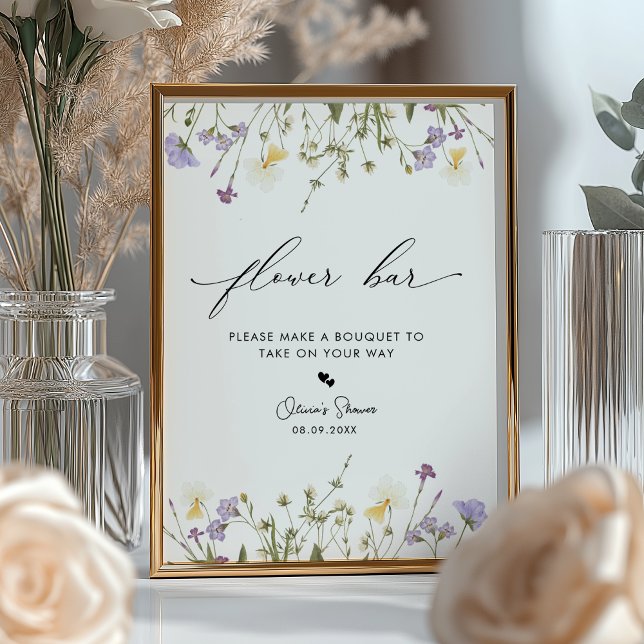 Póster Elegante Rótulo bar de flores silvestres (Subido por el creador)
