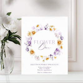 Póster Elegante Rótulo Bar Flor - Crea Tu Propio Bouquet