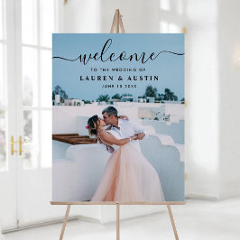 Póster Elegante Rótulo Boda de fotografía de caligrafía n