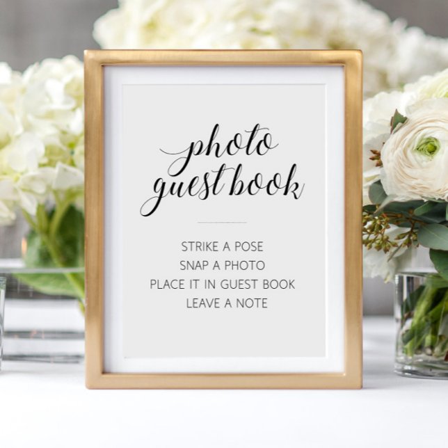Póster Elegante Rótulo Boda de libros para invitados (Subido por el creador)
