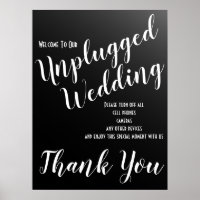 Elegante Rótulo Boda negro desenchufado