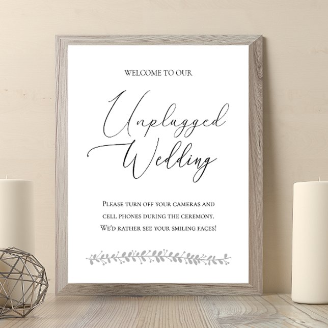 Póster Elegante Rótulo Boda sin enchufes (Subido por el creador)
