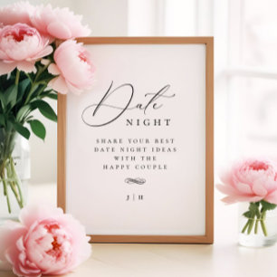 Póster Elegante Rótulo de Actividad de Ideas Nocturnas