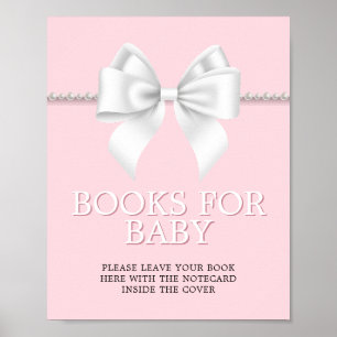 Póster Elegante Rótulo de Baby Shower de Tiffany Rosa Boo