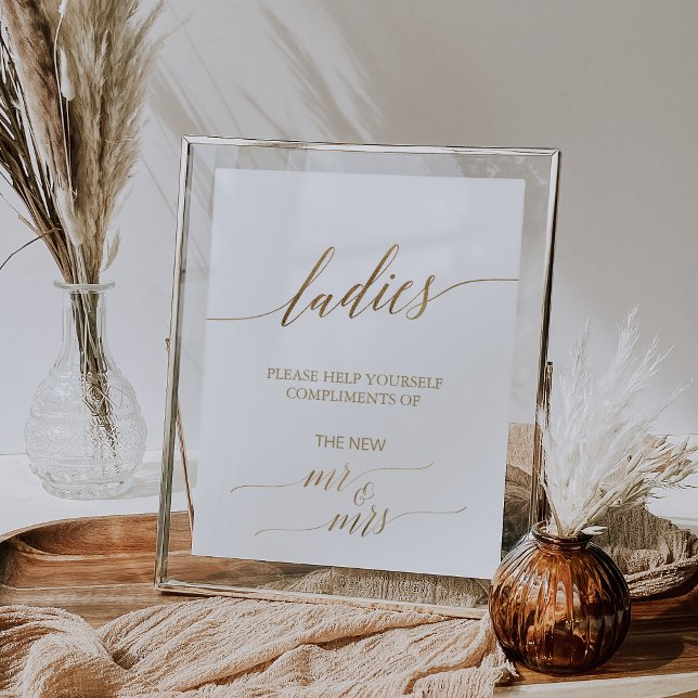 Póster Elegante Rótulo de baño para damas de caligrafía d (Subido por el creador)
