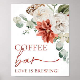 Póster Elegante Rótulo de bar cafetería de Navidades de i