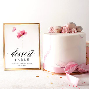 Póster Elegante Rótulo de ducha de mariposa floral