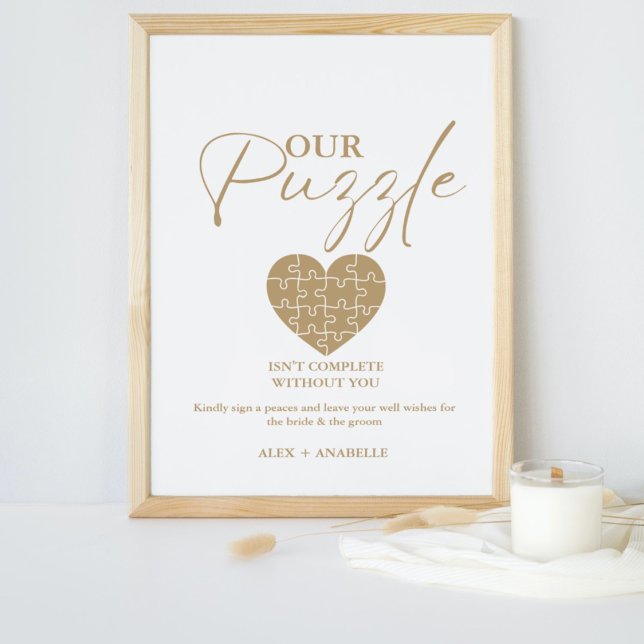 Póster Elegante Rótulo de Guestbook Boda de oro (Subido por el creador)