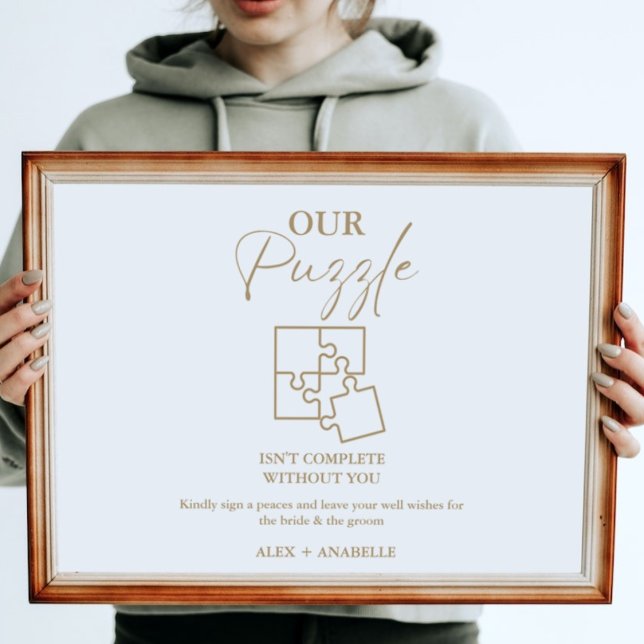 Póster Elegante Rótulo de Guestbook Boda de oro (Subido por el creador)