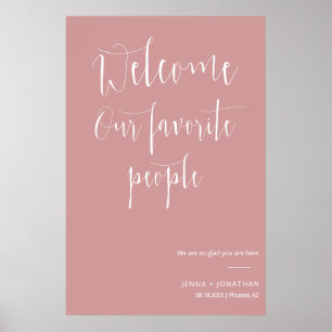 Póster Elegante Rótulo de la ceremonia de bienvenida Boda