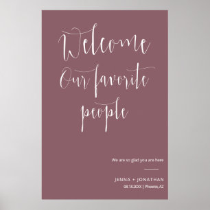 Póster Elegante Rótulo de la ceremonia de Boda de la bien
