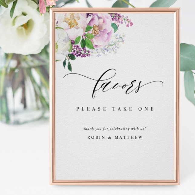 Póster Elegante Rótulo de la favorita de la boda floral p (Subido por el creador)