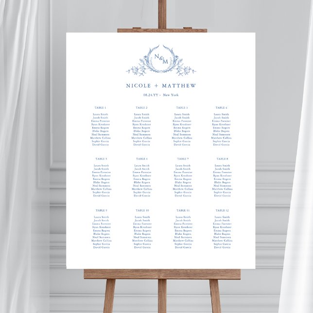 Póster Elegante Rótulo de la tabla de asientos del Boda d (Subido por el creador)