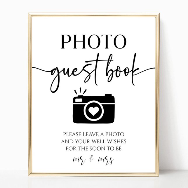Póster Elegante Rótulo de mesa de libros para invitados c (Subido por el creador)