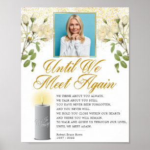 Póster Elegante Rótulo de poema funerario de fotografía c