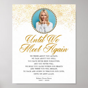 Póster Elegante Rótulo de poema funerario fotográfico