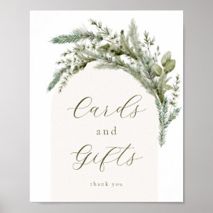 Póster Elegante Rótulo de Regalos y Tarjetas de Arco Ever