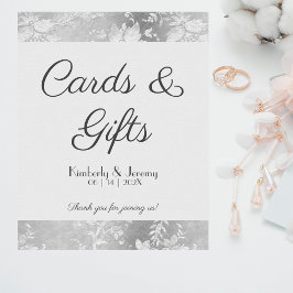 Póster Elegante Rótulo de tabletop Boda de agua de época