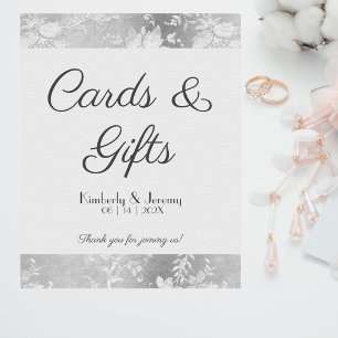 Póster Elegante Rótulo de tabletop Boda de agua de época