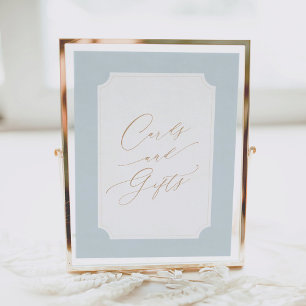Póster Elegante Rótulo de tarjetas y regalos de guiones d