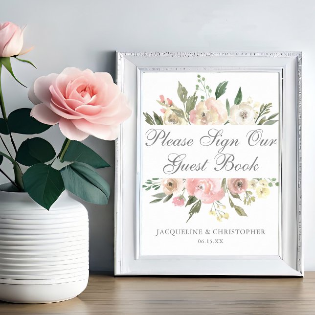 Póster Elegante Rótulo floral Nuestro Boda  del libro de  (Subido por el creador)