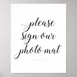 Póster Elegante Rótulo Nuestro Rótulo Boda de foto mástil
