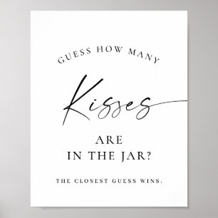 Póster Elegante Rótulo simple de ducha de novia Minimalis