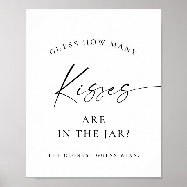 Póster Elegante Rótulo simple de ducha de novia Minimalis (Frente)