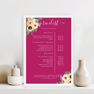 Póster Elegante Salón Floral de Verde