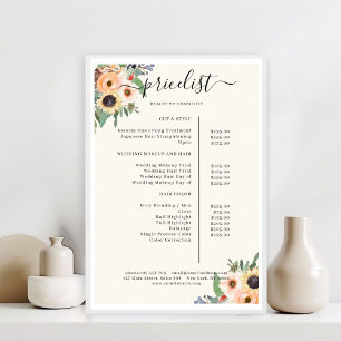 Póster Elegante Salón Floral de Verdor