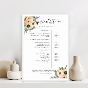 Póster Elegante Salón Floral de Verdor