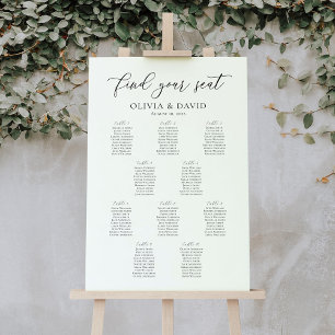 Póster Elegante Script 10 Tablas Carta de bienvenida de a