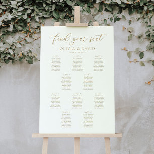 Póster Elegante Script 10 Tablas Carta de bienvenida de a