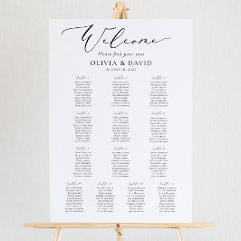 Póster Elegante Script 13 Tablas Carta de bienvenida de a