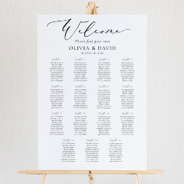 Póster Elegante Script 15 Tablas Carta de bienvenida de a