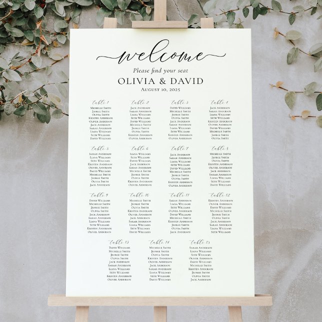 Póster Elegante Script 15 Tablas Carta de bienvenida de a (Subido por el creador)