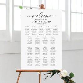 Póster Elegante Script 17 Tablas Carta de bienvenida de a