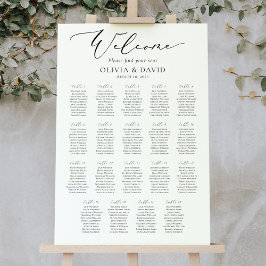 Póster Elegante Script 19 Tablas Carta de bienvenida de a