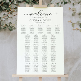 Póster Elegante Script 21 Tablas Carta de bienvenida de a