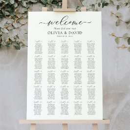 Póster Elegante Script 25 Tablas Carta de bienvenida de a