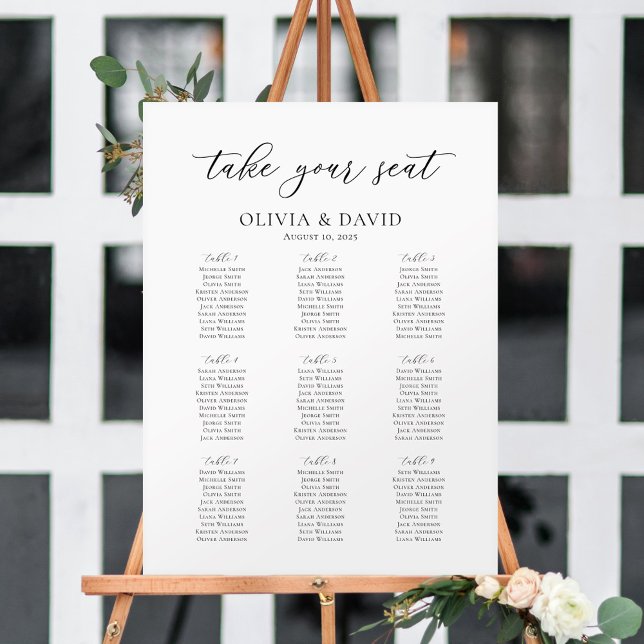 Póster Elegante Script 9 Tablas Gráfica de bienvenida (Subido por el creador)