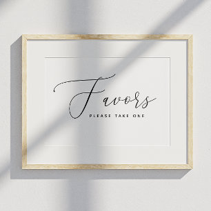 Póster Elegante Script Wedding Favorece Rótulo Por Favor 
