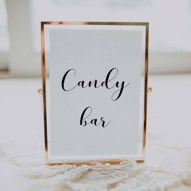 Póster Elegante signo boda de bar de velas en blanco y ne (Subido por el creador)