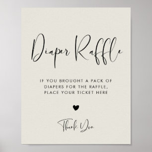 Póster Elegante signo de barniz de pañal verde claro mode