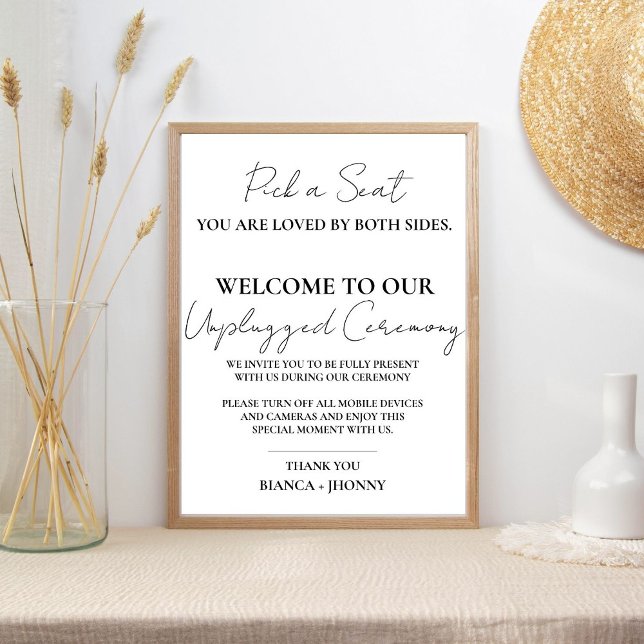 Póster Elegante signo de bienvenida de Boda de ceremonia  (Subido por el creador)