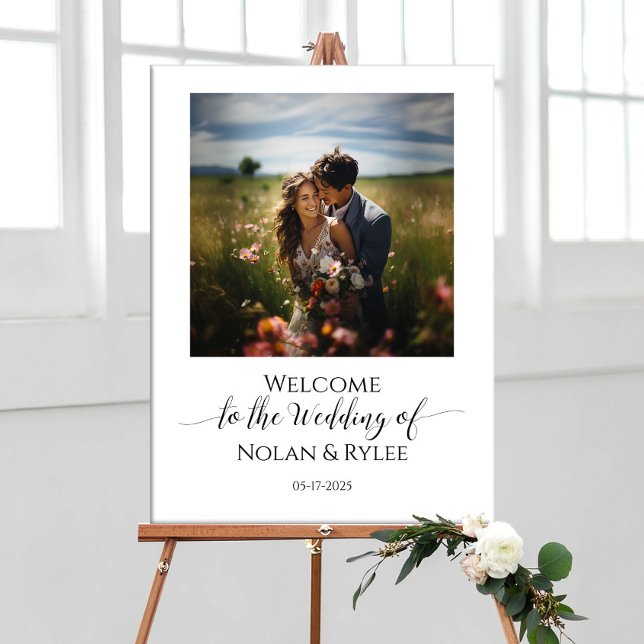 Póster Elegante signo de bienvenida de bodas de bienvenid (Subido por el creador)