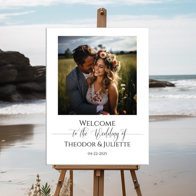 Póster Elegante signo de bienvenida de bodas de bienvenid (Subido por el creador)