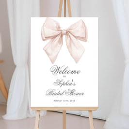 Póster Elegante signo de bienvenida de ducha de novia con