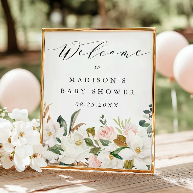 Póster Elegante signo de bienvenida de Magnolia Baby Show (Subido por el creador)