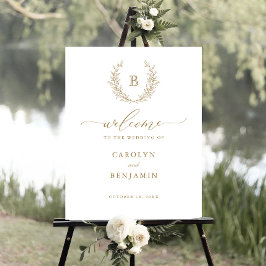 Póster Elegante signo de bienvenida del Escudo de la guir